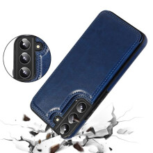 Étui intelligent bleu marine compatible avec Samsung Galaxy S22 Plus - Porte-cartes