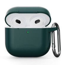 Étui en silicone ultra-fin SKALO compatible avec les AirPods 4 - Vert