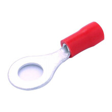 Amosfun50pcs0,4mm ~ 1,5mm2 Conector de Anel Isolado Terminal de Anel Entrada de Funil (Vermelho)