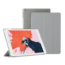 Étui de protection en cuir gris, compatible avec iPad 10,2", Air 3/4, Pro 11" et mini 1/2/3 (7,9") - Fonction veille intelligente. Coque rigide.