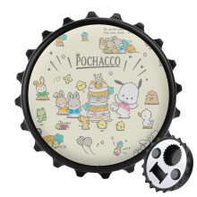 Pochacco Flaschenöffner magnetisch mit Kühlschrankmagneten – Einzigartige Geschenkidee für Campingfans – Cooles Gadget für