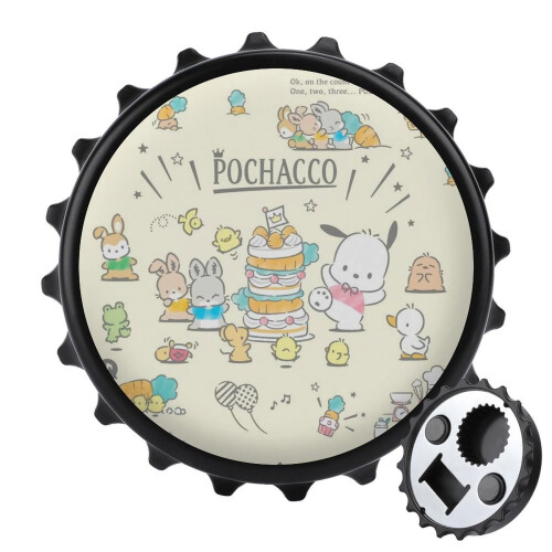 Ανοιχτήρι μπουκαλιών Pochacco μαγνητικό με μαγνήτες ψυγείου αυτοκόλλητο μοναδική