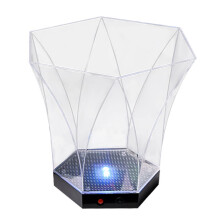 LED-Eiskübel, 6 Liter Fassungsvermögen, wasserdichter Weinkühler mit Farbwechsel, Retro-Eiskübel für Champagner, Wein, Getränke und Bier –