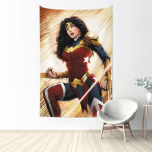 Wonder Woman -seinävaate, taidejulisteiden sisustusseinävaatteet makuuhuoneeseen, olohuoneeseen, asuntolan kotibileisiin, 152 cm x 102 cm