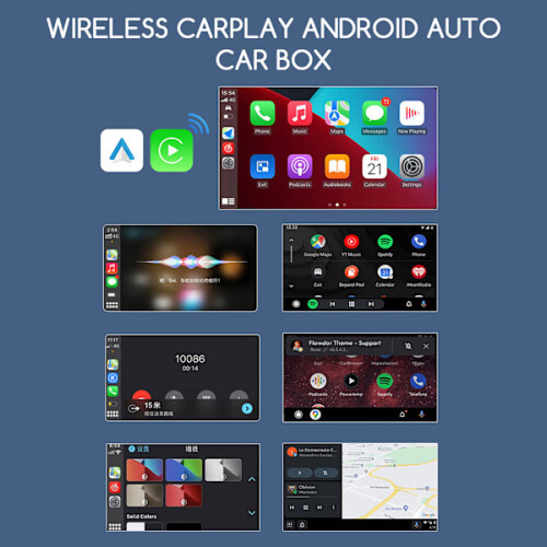 Adattatore wireless CarPlay e Android Auto – 2 in 1 compatibile con iPhone e Android – Connessione veloce e stabile 1