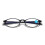 Lesebrille mit Blaulichtfilter, runde Brille, SCHWARZ, Stärke 200 6