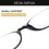 Lesebrille mit Blaulichtfilter, runde Brille, SCHWARZ, Stärke 200 8