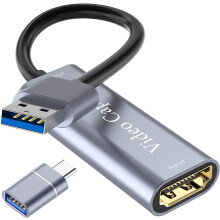 Capture vidéo 4K HDMI vers USB 3.0 HD, capture vidéo 1080p pour jeux vidéo, compatible avec Nintendo Switch, PS3 et PS4.