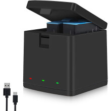 Laddningsfodral för kamerabatteri med USB-C-kabel för GoPro Hero11/10/9, multiskyddande, flamskyddande, förvaringsfodral