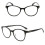 Vintage-Lesebrille, grau, +4 1