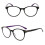 Vintage-Lesebrille, grau, +4 4