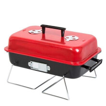 Portable Charcoal Grill Folding BBQ with Even Heating for Camping Outdoor Cooking White Dinosaur