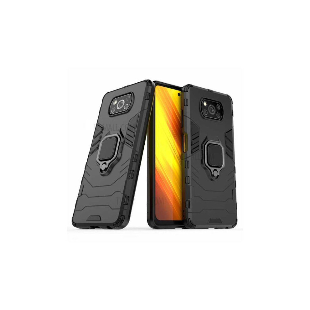 Compatible With Xiaomi Poco X3 Nfc Shockproof Case With Ring Holder Thinarmor Black 9395123195940