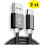 2 pezzi lunghi 2 m compatibili con cavo iPhone nero 1