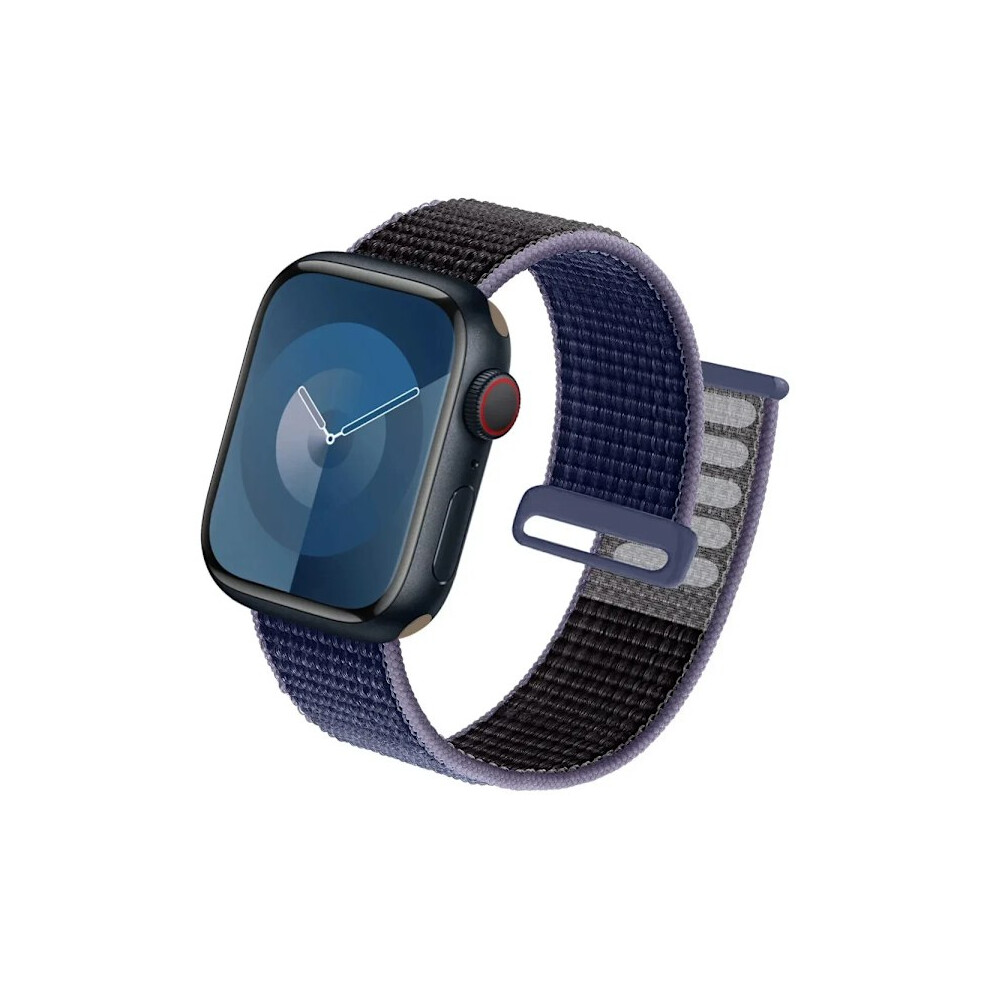 Nylon Loop Bracelet Compatible With Apple Watch 49Mm Ultra2, 44Mm-40Mm-45Mm-41Mm-46-42Mm, For Iwatch Series 10 9 8 Se 7 6 5 4 2C, Midnight Blue 9395123196206