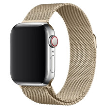 Milanaise-Armband kompatibel mit Apple Watch (38 mm/40 mm/41 mm) – Gold