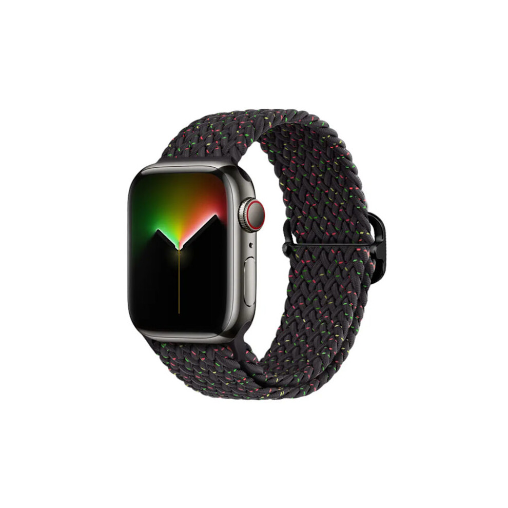 Elastic Bracelet Woven Compatible With Apple Watchwith Apple Watch 38Mm/40Mm/41Mm - Mixed Color Mixed Black 9395123196244