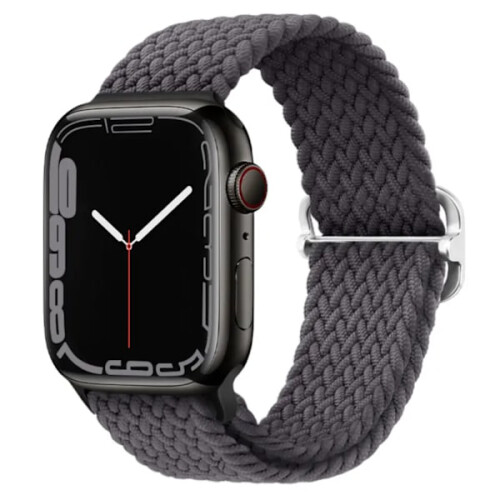 Pulseira elástica trançada compatível com Apple Watch de 38 mm/40 mm/41 mm - Cor preta mesclada 2