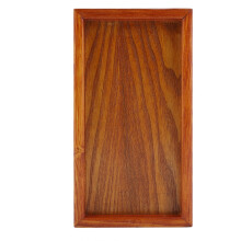 Bandeja de madera para servir, bandeja rectangular con asas para servir el desayuno, el café, la cena, en fiestas o como elemento decorativo (22 x