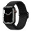 Pulseira elástica trançada compatível com Apple Watch de 38 mm/40 mm/41 mm - Cor preta mesclada 2