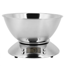 Balança de Cozinha Digital Eletrônica em Aço Inoxidável para Pesar Alimentos e Carnes