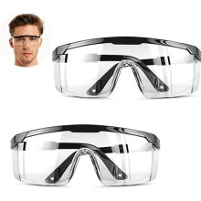 2-pack safety glasses, anti-fog and UV protection, clear goggles, safety glasses, kids Nerf Shootout, construction, DIY, lab