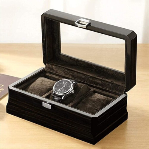 TG Elegant Κουτί Ρολογιών - Space for3Watches Μαύρο 1