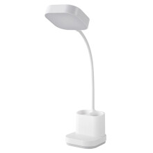 Stolová LED lampa Zeceouar, skladacia lampa na čítanie s držiakom na telefón a pero, 3 farebné teploty, plynulé stmievanie