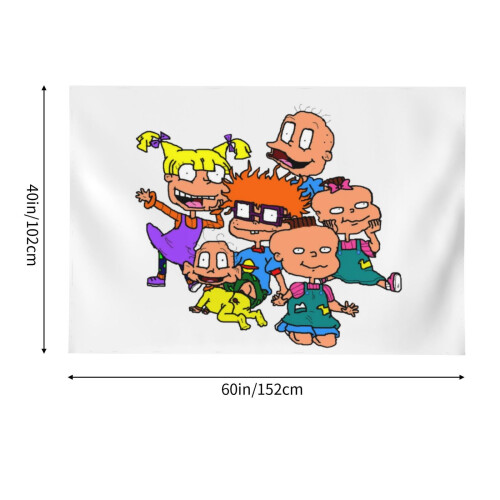Ταπισερί Rugrats, κρεμαστό τοίχο, διακόσμηση σπιτιού, ταπισερί 60x40 ίντσες 2