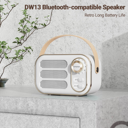 SUSUchens DW13Ηχείο συμβατό με Bluetooth Ρετρό Μεγάλης Διάρκειας Μπαταρίας Υποστήριξη TF/AUX