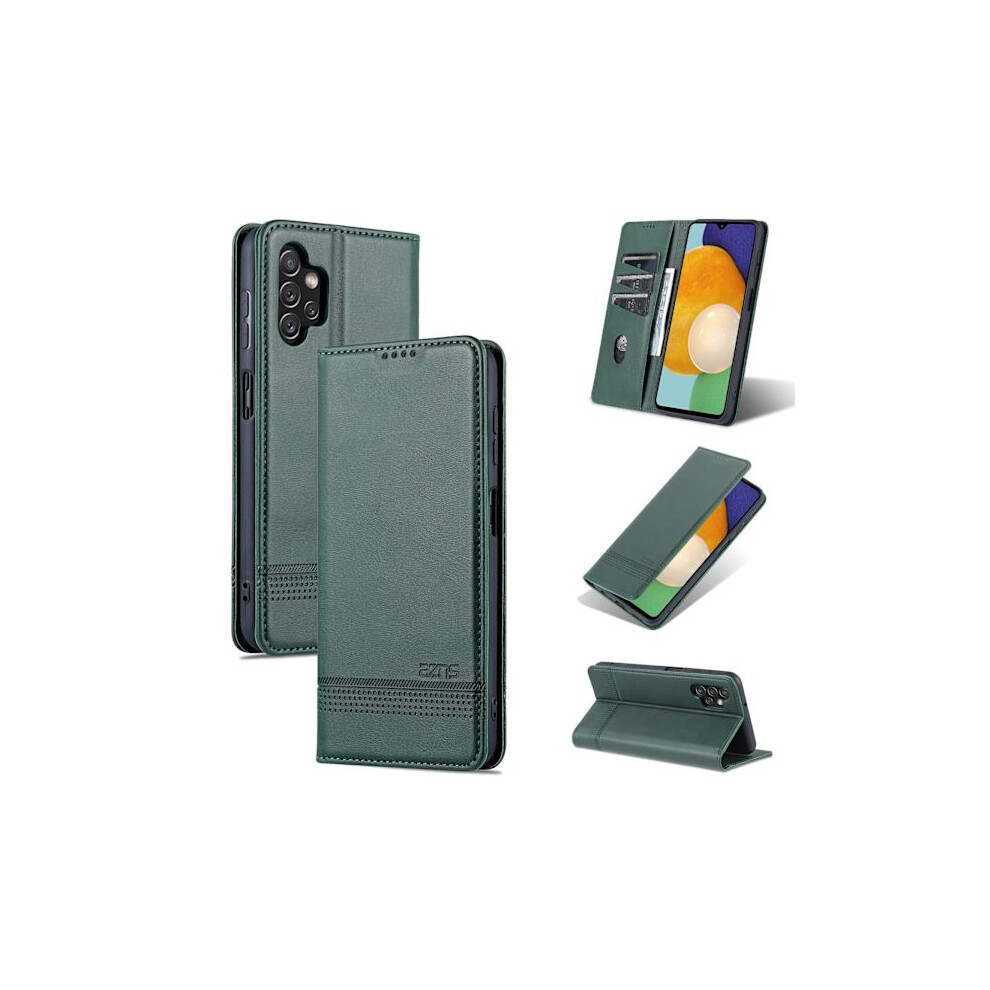 Compatible With Samsung Galaxy A13 4G - Wallet Case Dark Green 9395123318653