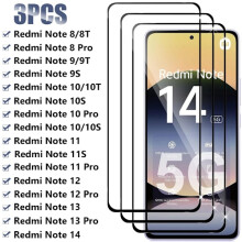 kpl karkaistua lasia yhteensopivalle Xiaomi Redmi Note8/9/10Pro, 8T, 10T, 9S, 10S, Note14/13/12/11Pro, 11S, 12S5G, 12 4G:n kanssa - musta