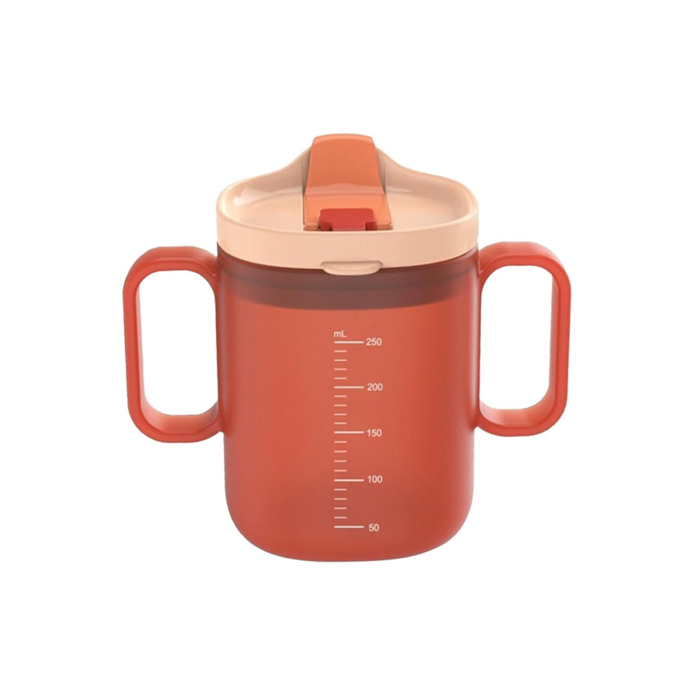 Glass Bottle Drinking Cups | Spill Proof Cups | 300Ml Unspillable Cup with Handles Water Bottle Drinking Cup with Lid Maternity Drink Water