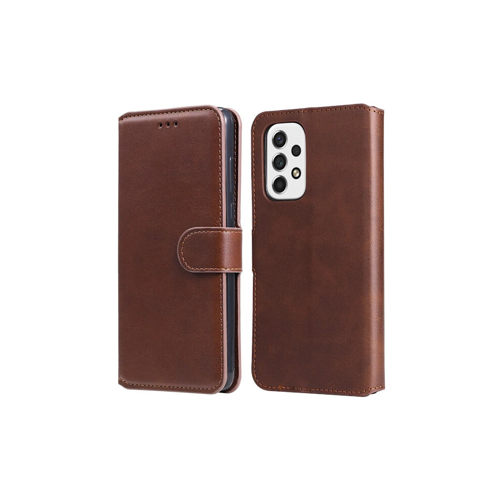 Skalo Compatible With Samsung A53 5G Classic Wallet Case - Brown 9395123318684