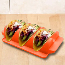 Silicone Holder Food Grade Rack Tray Holds Up To 5 Food Premium Plates With Easy Access Handle Dishwasher & Microwave