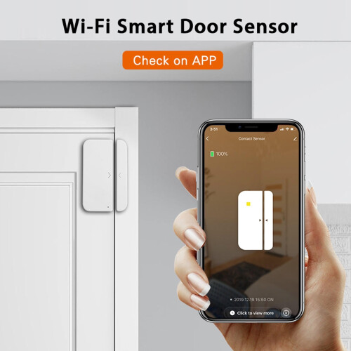 VALSEEL Έξυπνο Σπίτι Wifi Αισθητήρας Πόρτας Απομακρυσμένη Υπενθύμιση Συναγερμού - 1