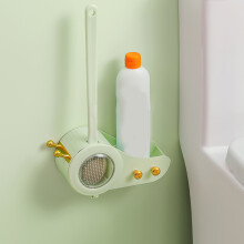 Escova de vaso sanitário de silicone Gnobogi por menos de US$ 8, com cerdas macias, cabo antiderrapante, fixação na parede, compatível com