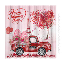 Cortina de ducha decorativa para el Día de San Valentín de XIUH Home Textile (B)