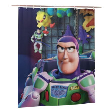Cortina de ducha Toy Story 72x72 pulgadas, impermeable, resistente al moho, opaca, con estampado de patchwork para mayor privacidad, talla única.