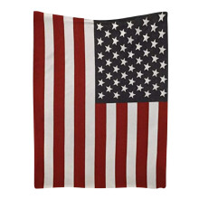 Manta con la bandera del Día de la Independencia de Estados Unidos, 200x150cm, tapiz vintage de algodón suave para sofá, silla, picnic - 1 manta
