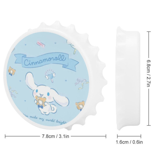 Ανοιχτήρι μπουκαλιών Cinnamoroll μαγνητικό με μαγνήτες ψυγείου αυτοκόλλητο μοναδική 1