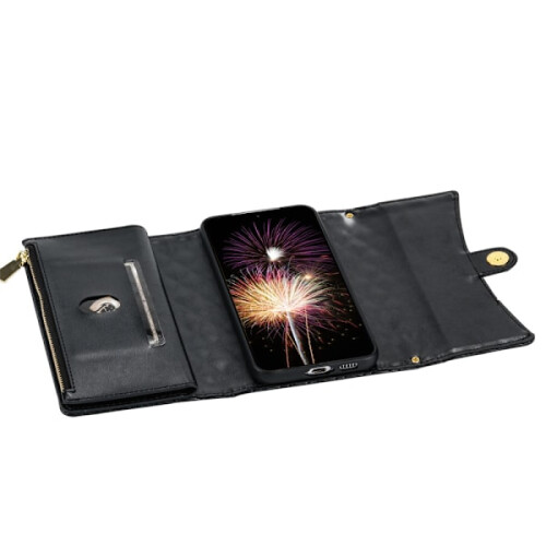 SKALO compatible with Samsung S24 Evelope Clutch 8-Compartment - Black Black 1