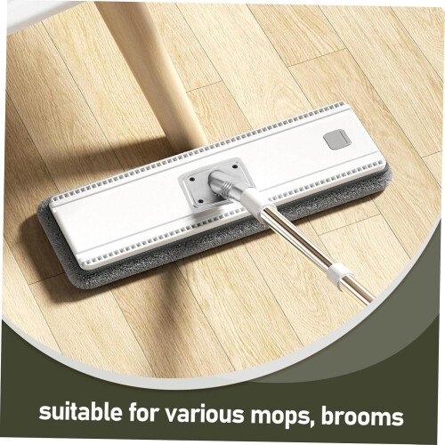 Universal Metal Broom Handle Adapter with Threaded Connector for Mop Brush Quick DIY Upgrade 1