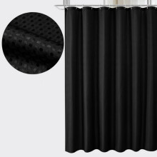 Cortina de ducha de tela resistente con tejido de gofre, 72x72 pulgadas, impermeable y decorativa, calidad hotelera para baño, compatible con duchas