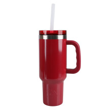 Ozark Trail 40oz Isolierbecher mit Strohhalmdeckel, Rot schimmernd