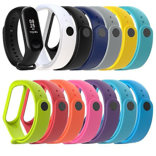 Έξυπνο βραχιόλι σιλικόνης συμβατό με Xiaomi Mi Band3 4, βραχιόλι καρπού. Λευκό. 2