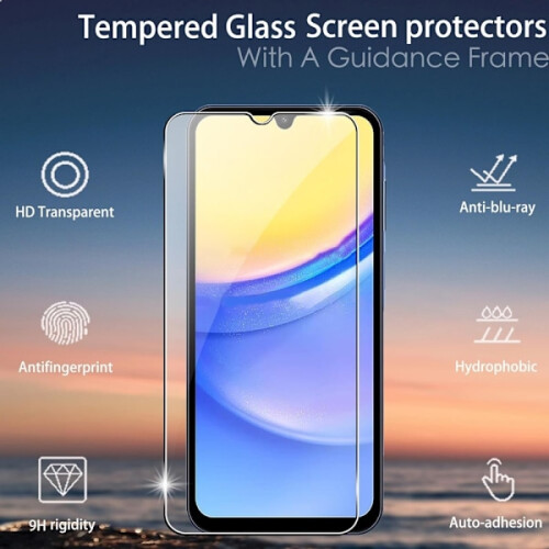 τεμάχια για συμβατότητα με Samsung Galaxy A55 5G Προστατευτικό οθόνης από σκληρυμένο 1