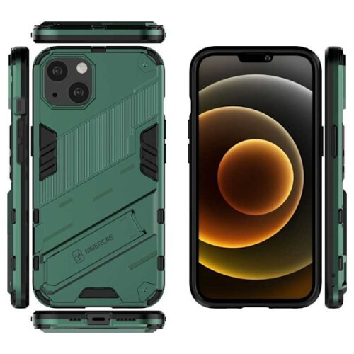 Compatible avec iPhone 15 - Coque antichoc avec béquille ThinArmor V2 Vert foncé 2