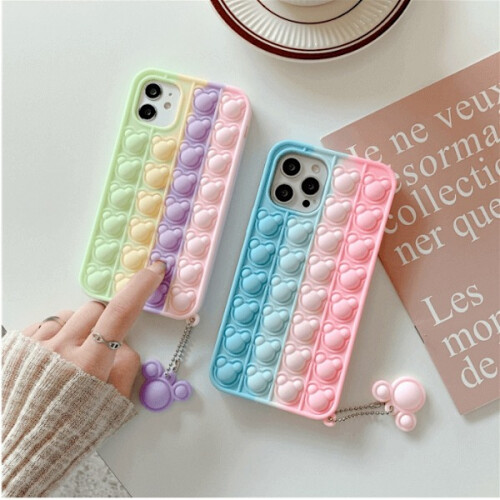 Funda Panda Pop it Fidget Multicolor compatible con iPhone 13 Pro Max - Morada 2