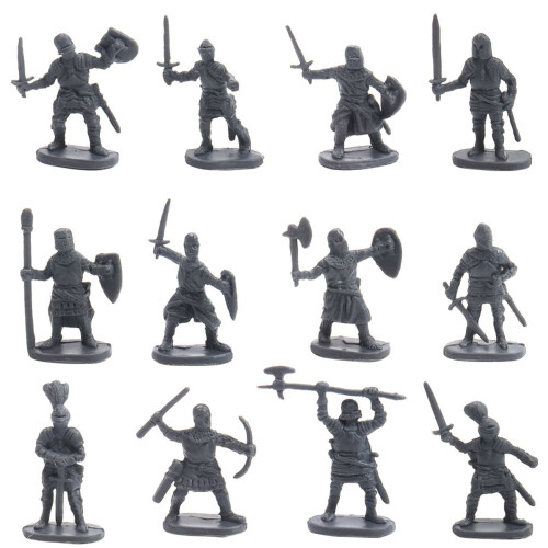 1:72 plastik soldater actionfigurer, grå, 200 sæt 1